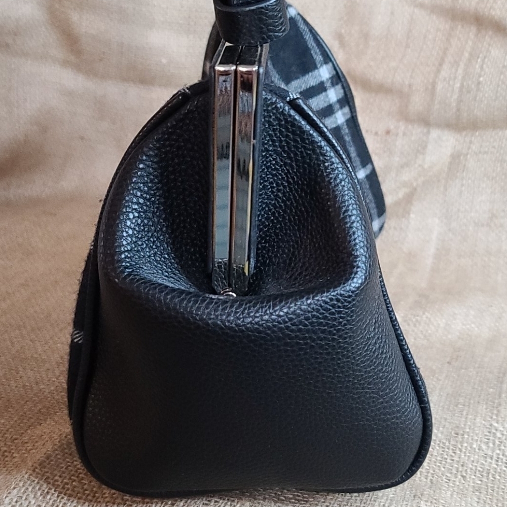 Purse unbranded flannel plaid black faux leather - Picture 5 of 10
